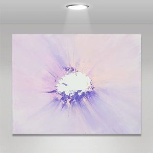 Original RCL Signed Painting Abstract Art Decor 11x14 - "Purple Eye"